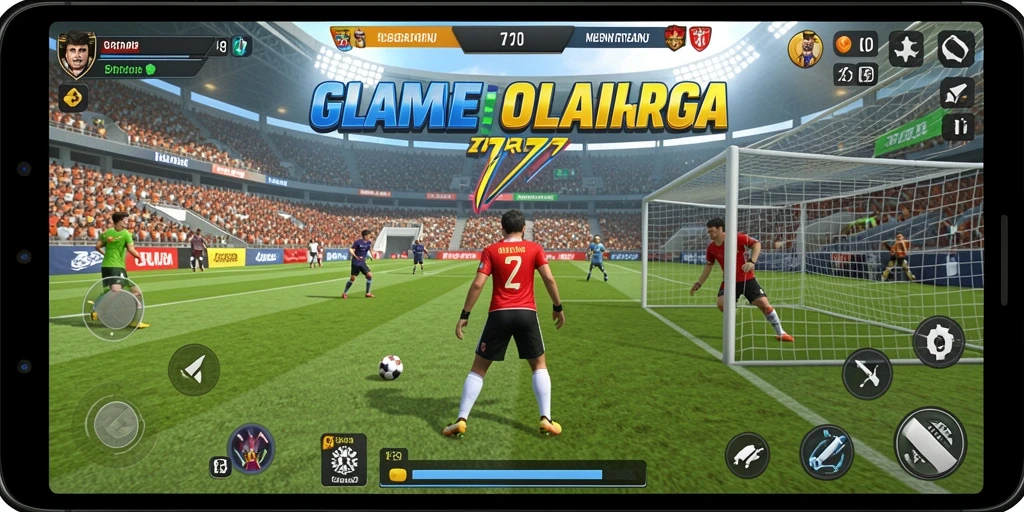 Tampilan gameplay olahraga yang seru dan kompetitif.