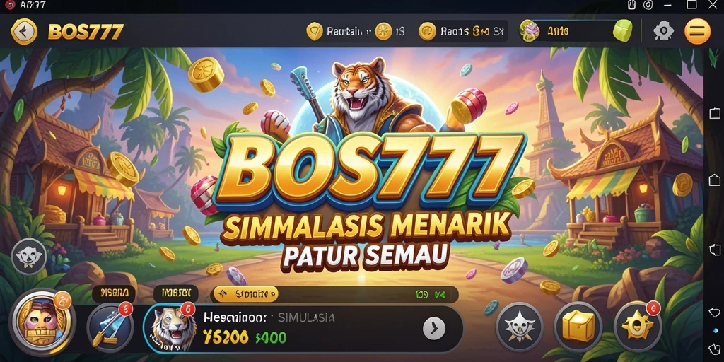 Tangkapan layar utama BOS777 menampilkan gameplay simulasi yang imersif.