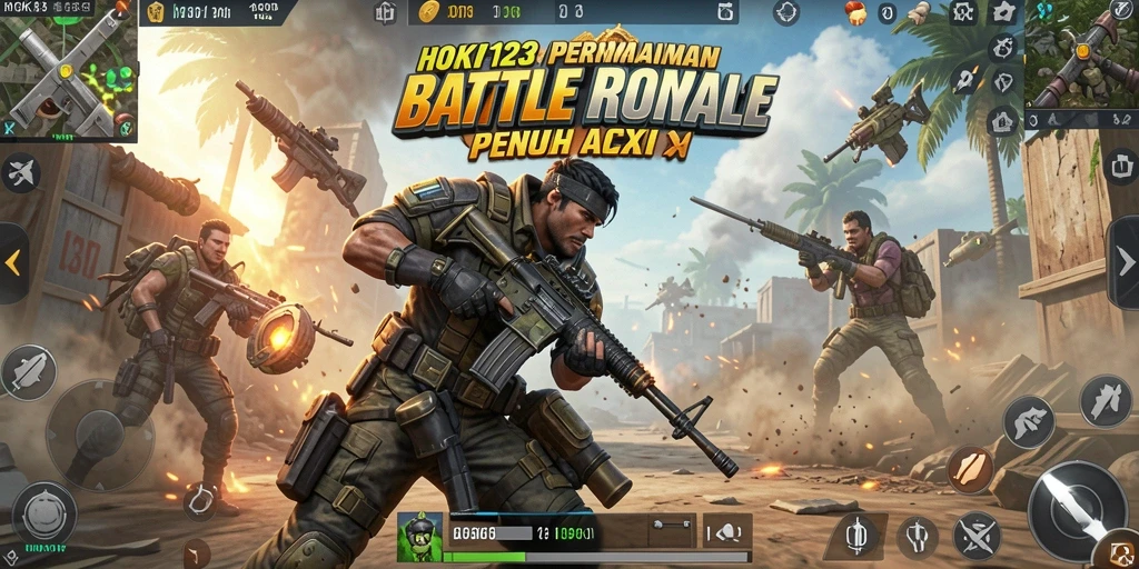 Tangkapan layar gameplay HOKI123 menampilkan aksi pertempuran seru dan taktis.