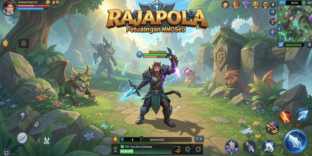 Gameplay seru RAJAPOLA dengan pertarungan menarik antar pemain.