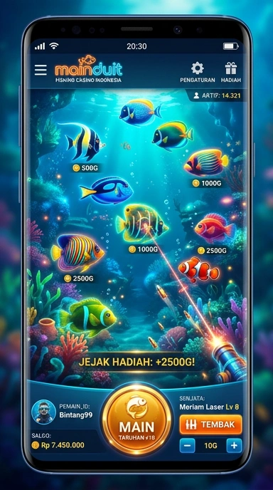 Tampilan antarmuka mainduit yang sederhana dan menarik.